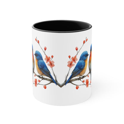 Birds on a branch cute mug