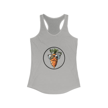 Cool Carrot Cartoon Women's Ideal Racerback Tank Perfect gift for her, mothers day gift