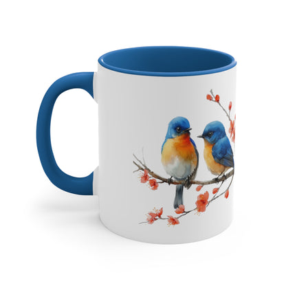 Birds on a branch cute mug