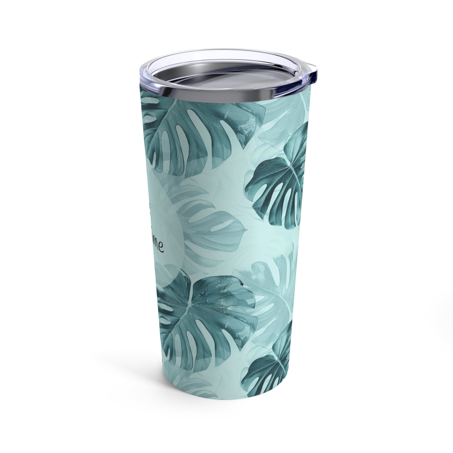 Coffee Time tropical leaves tumbler mug 20oz