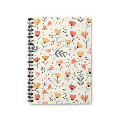 Floral pastel Pattern  Spiral Notebook - Ruled Line