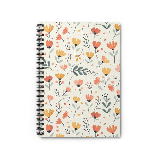 Floral pastel Pattern  Spiral Notebook - Ruled Line