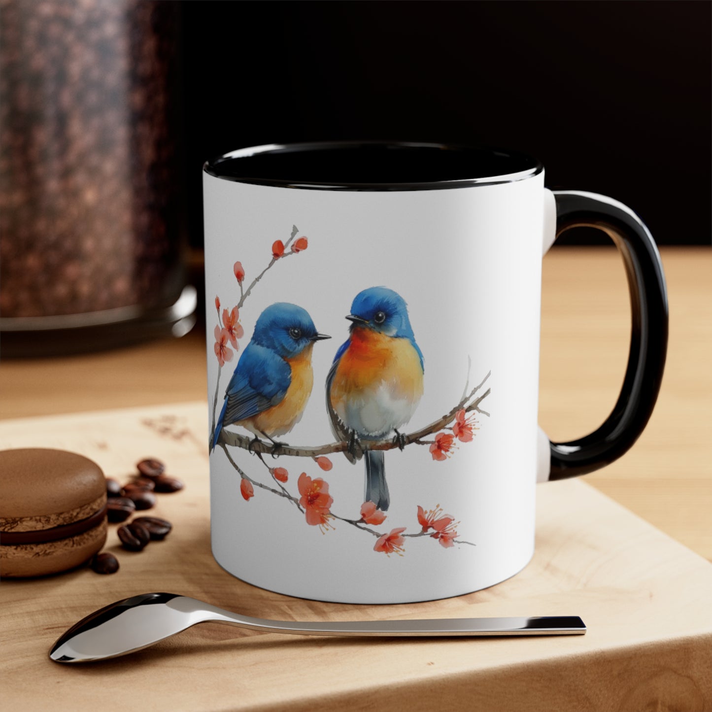 Birds on a branch cute mug