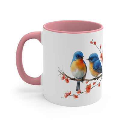 Birds on a branch cute mug