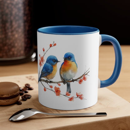 Birds on a branch cute mug