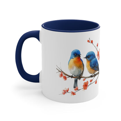 Birds on a branch cute mug