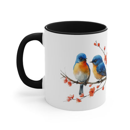 Birds on a branch cute mug