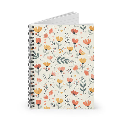 Floral pastel Pattern  Spiral Notebook - Ruled Line