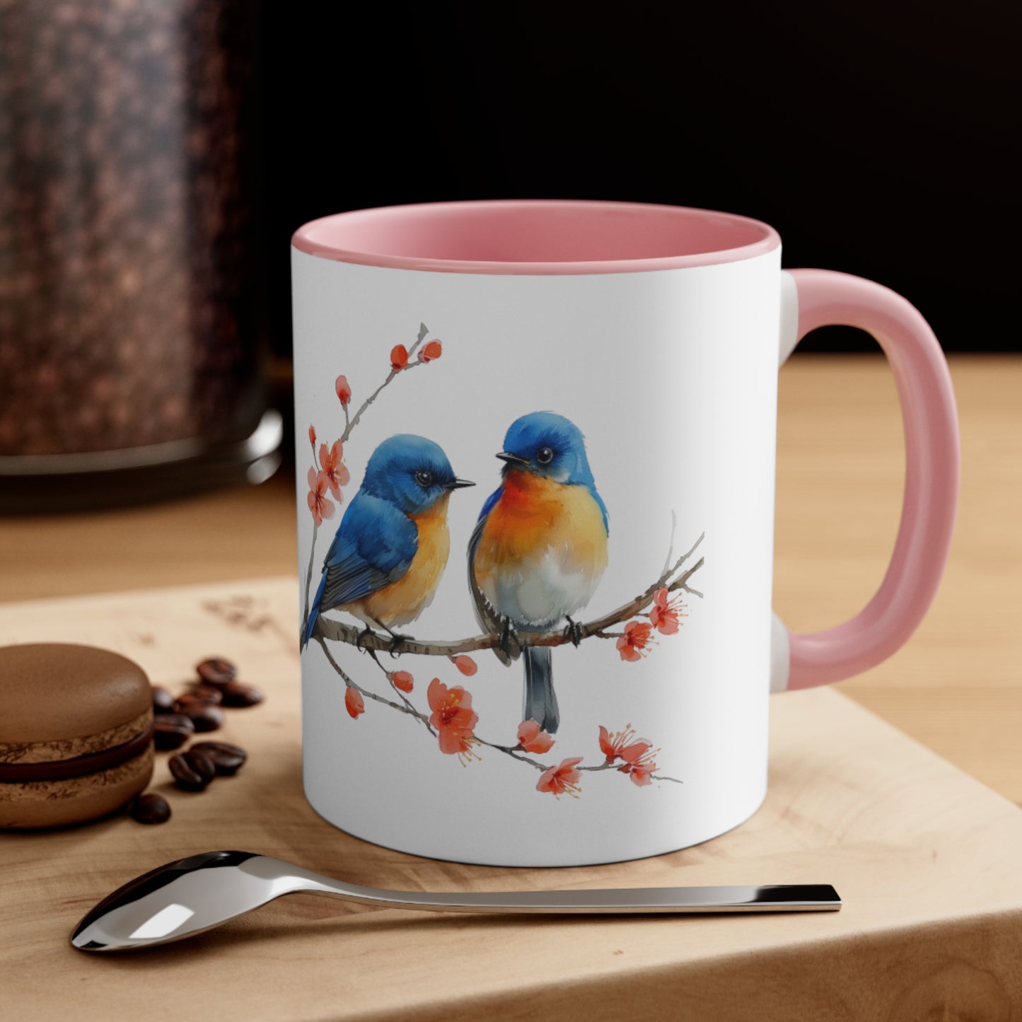 Birds on a branch cute mug