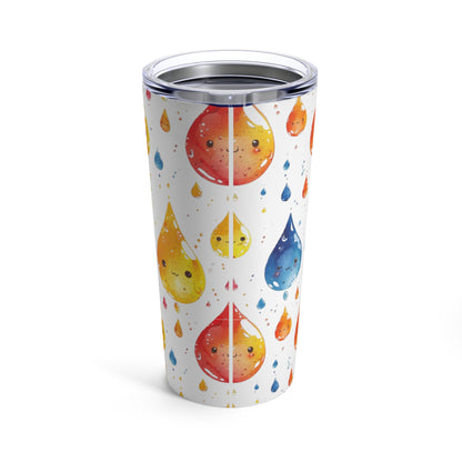 cute water drops pattern 20oz tumbler, gift for mom, gift for her, cute gifts