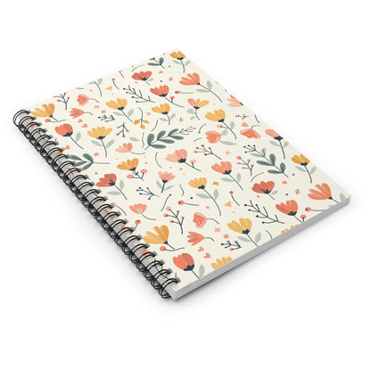 Floral pastel Pattern  Spiral Notebook - Ruled Line