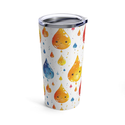 cute water drops pattern 20oz tumbler, gift for mom, gift for her, cute gifts