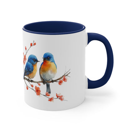 Birds on a branch cute mug